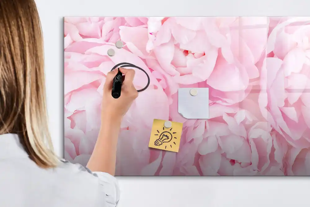Tableau magnétique à dessiner motif plantes en fleurs