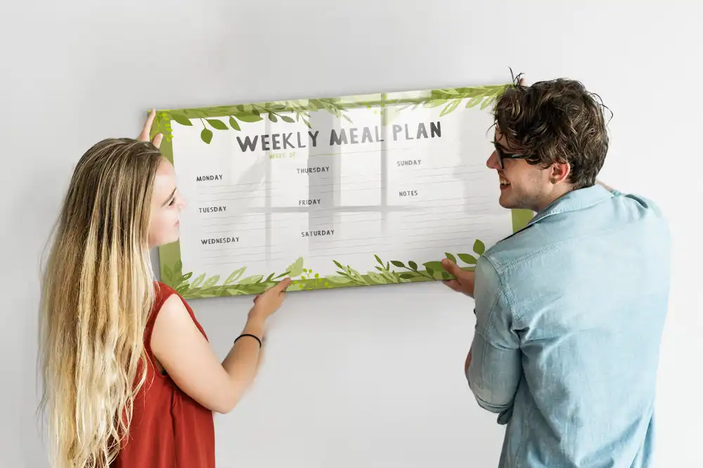 Tableau magnétique pour menu hebdomadaire