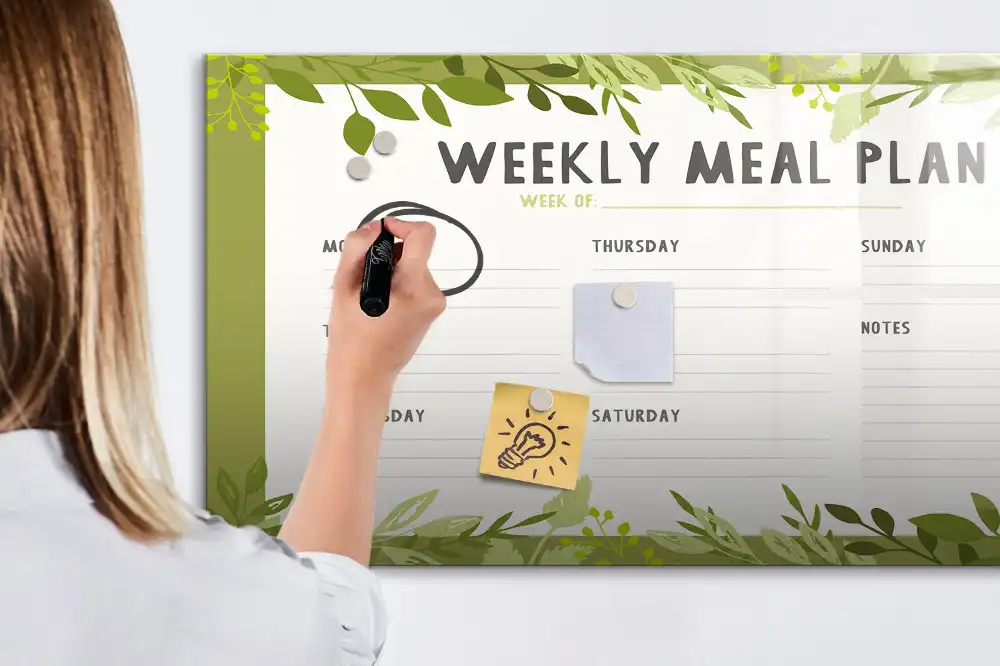 Tableau magnétique pour menu hebdomadaire