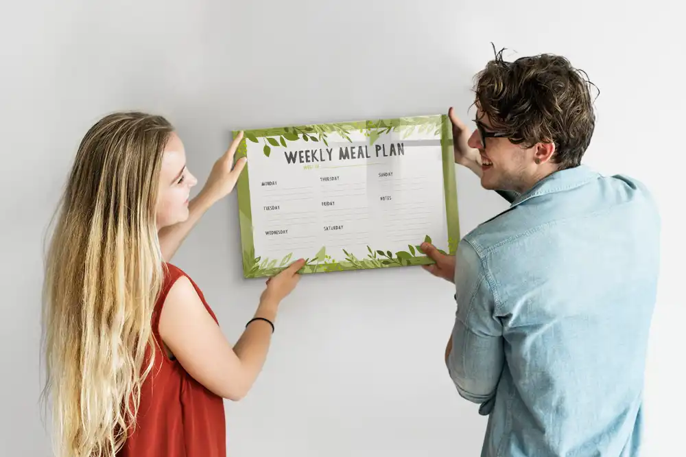 Tableau magnétique pour menu hebdomadaire