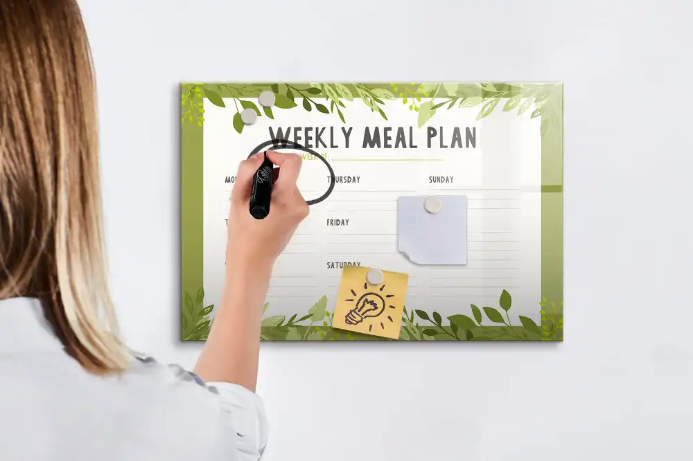 Tableau magnétique pour menu hebdomadaire