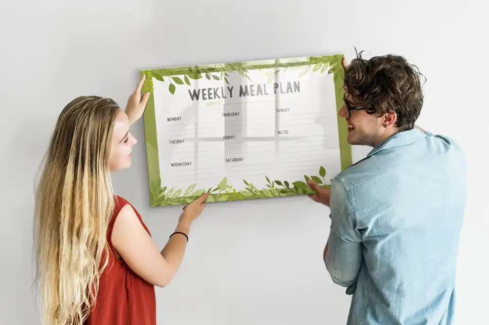 Tableau magnétique pour menu hebdomadaire