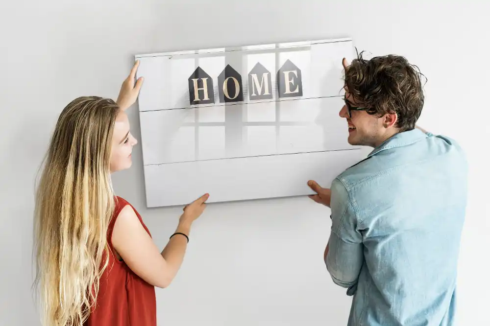 Tableau magnétique pour dessin et panneau de bienvenue