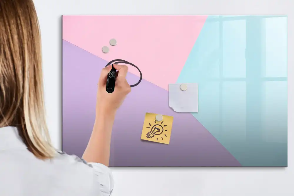 Tableau magnétique pour écriture motif pastel délicat