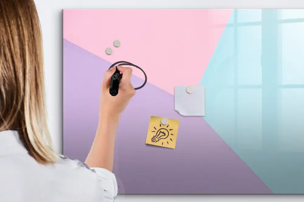 Tableau magnétique pour écriture motif pastel délicat