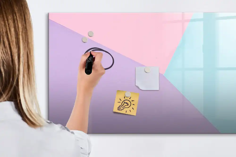 Tableau magnétique pour écriture motif pastel délicat