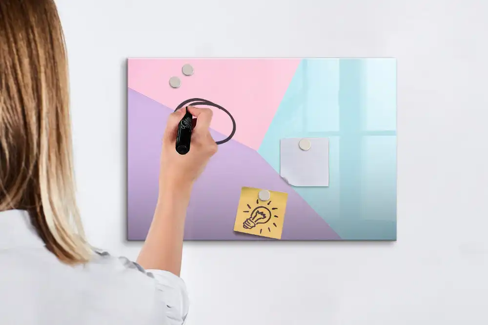 Tableau magnétique pour écriture motif pastel délicat