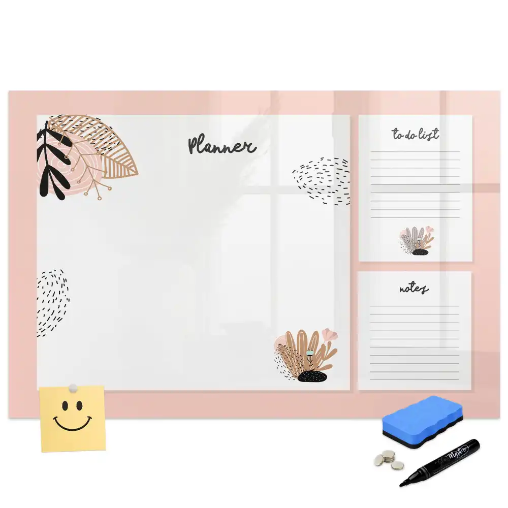 Tableau blanc magnétique planning hebdomadaire