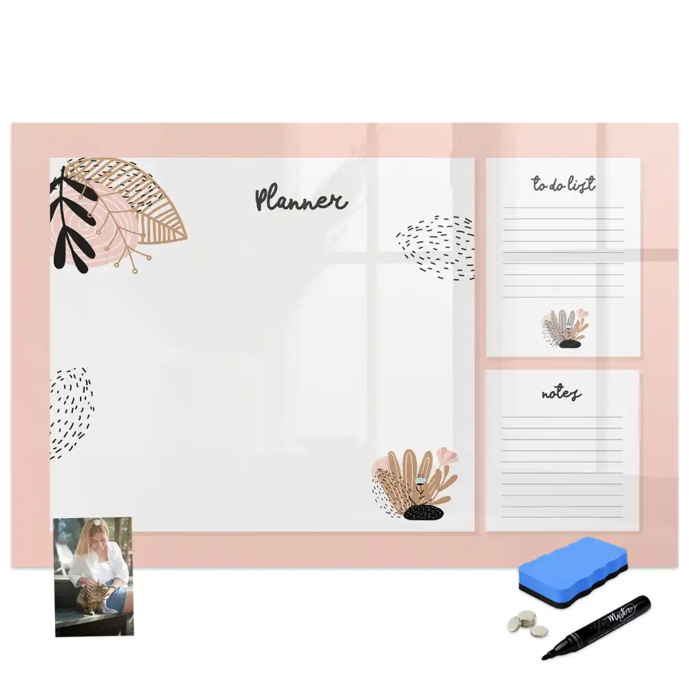 Tableau blanc magnétique planning hebdomadaire
