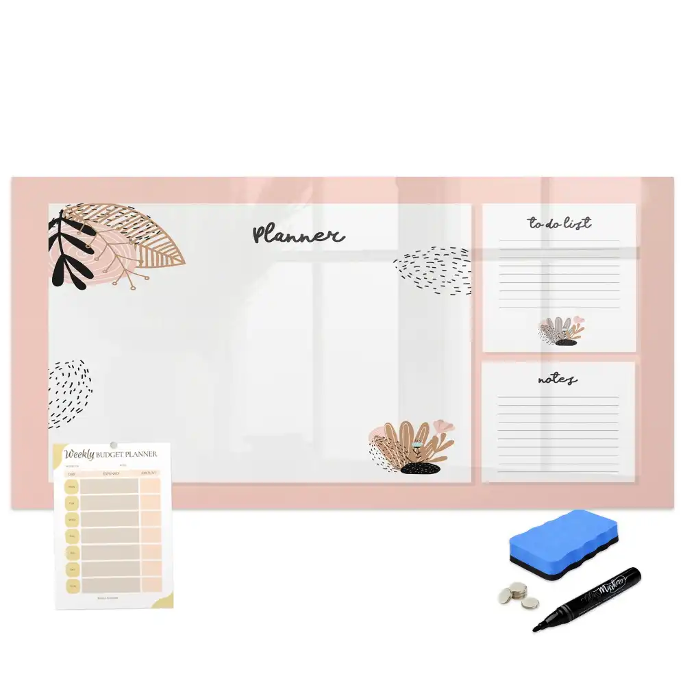 Tableau blanc magnétique planning hebdomadaire