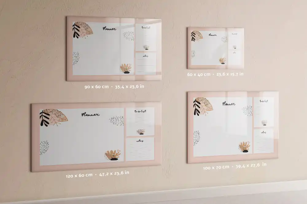 Tableau blanc magnétique planning hebdomadaire