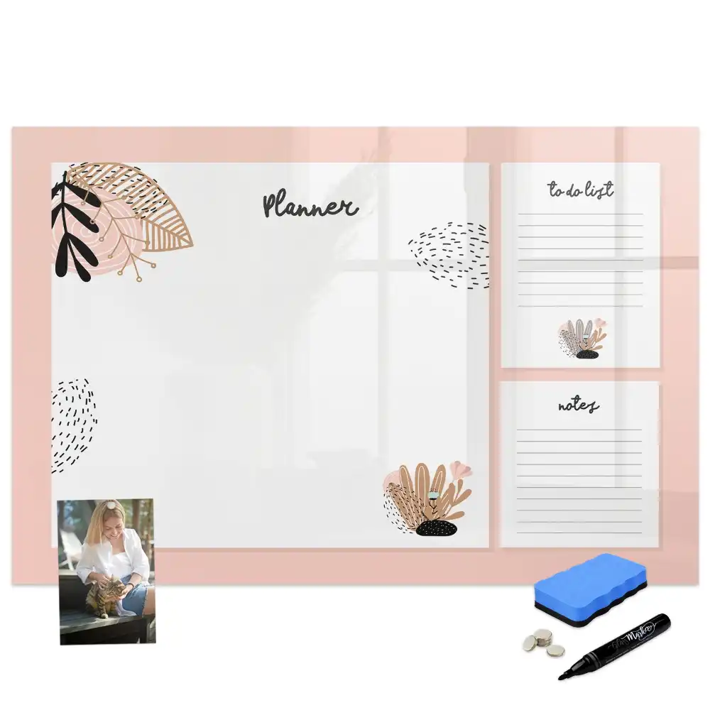 Tableau blanc magnétique planning hebdomadaire