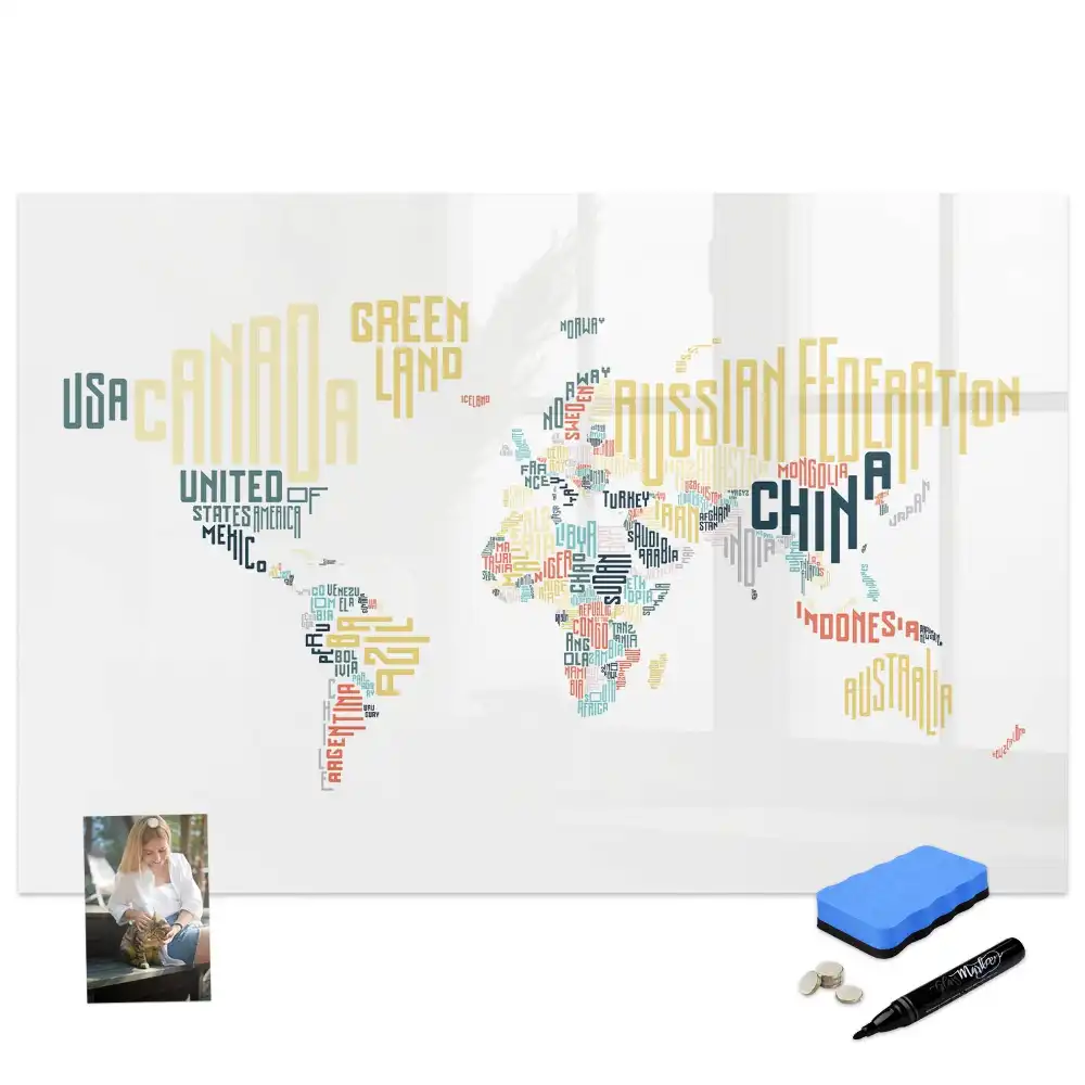 Tableau magnétique pour l'apprentissage des noms de pays