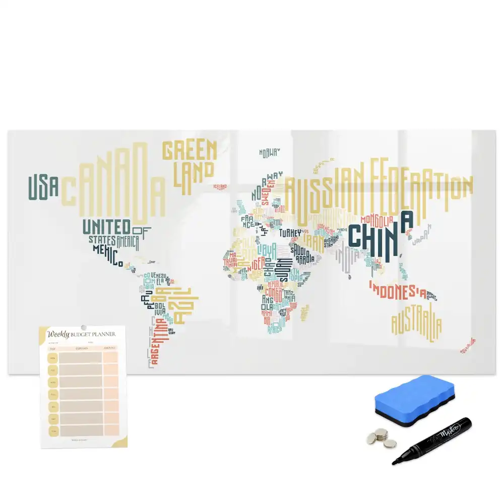 Tableau magnétique pour l'apprentissage des noms de pays