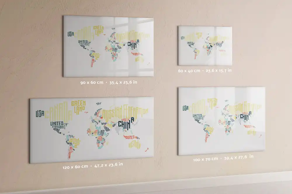 Tableau magnétique pour l'apprentissage des noms de pays