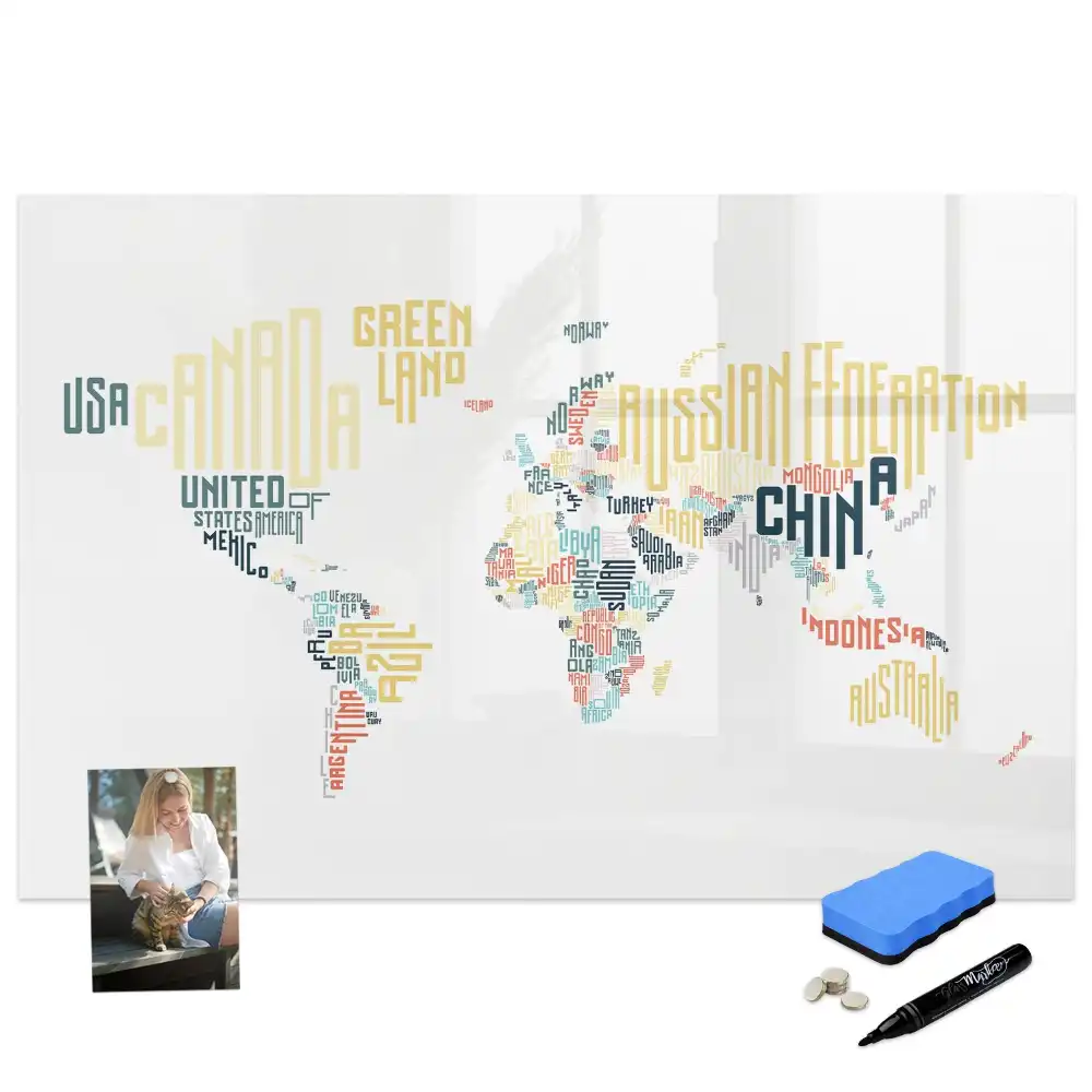 Tableau magnétique pour l'apprentissage des noms de pays