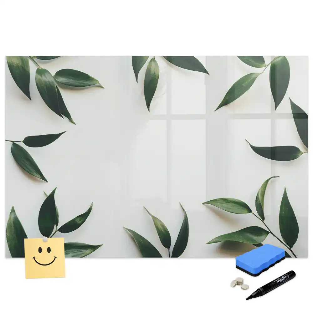 Tableau magnétique à dessiner motif couronne de feuilles