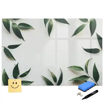 Tableau magnétique à dessiner motif couronne de feuilles