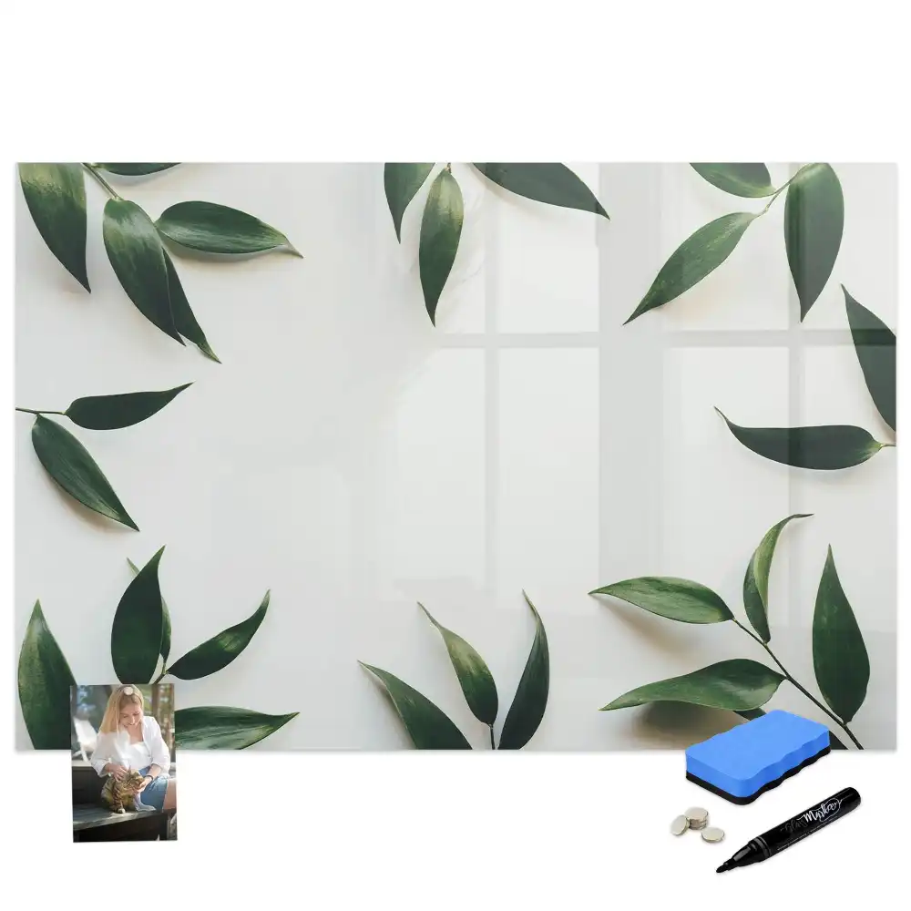 Tableau magnétique à dessiner motif couronne de feuilles