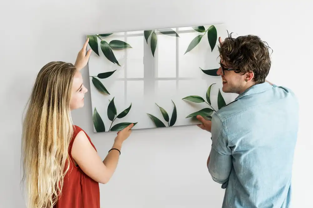 Tableau magnétique à dessiner motif couronne de feuilles