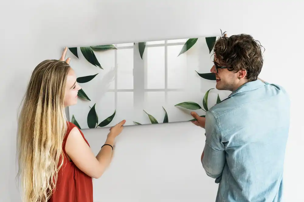 Tableau magnétique à dessiner motif couronne de feuilles