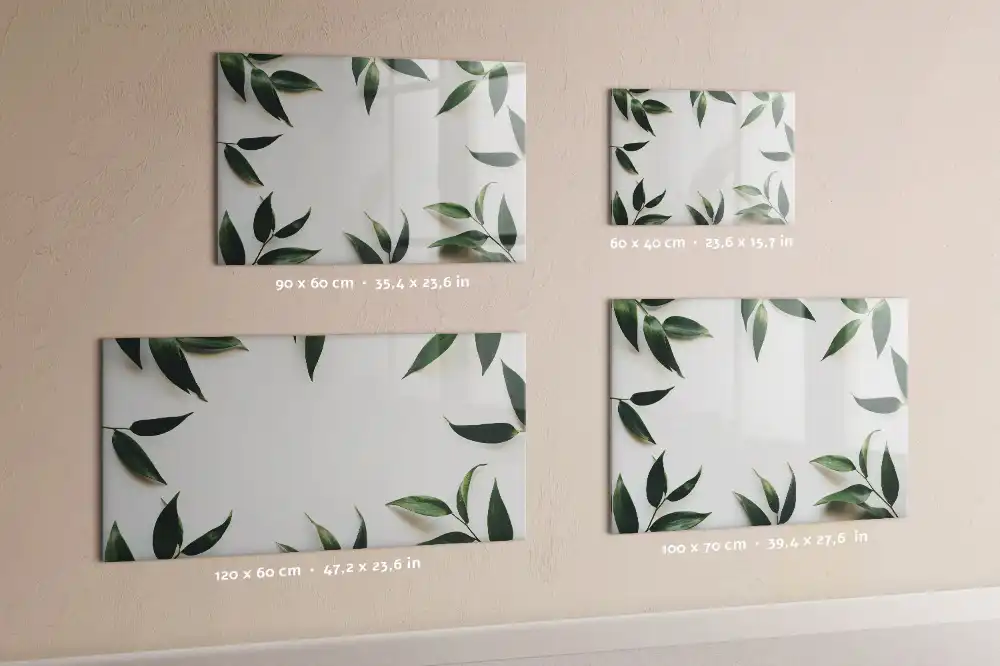 Tableau magnétique à dessiner motif couronne de feuilles