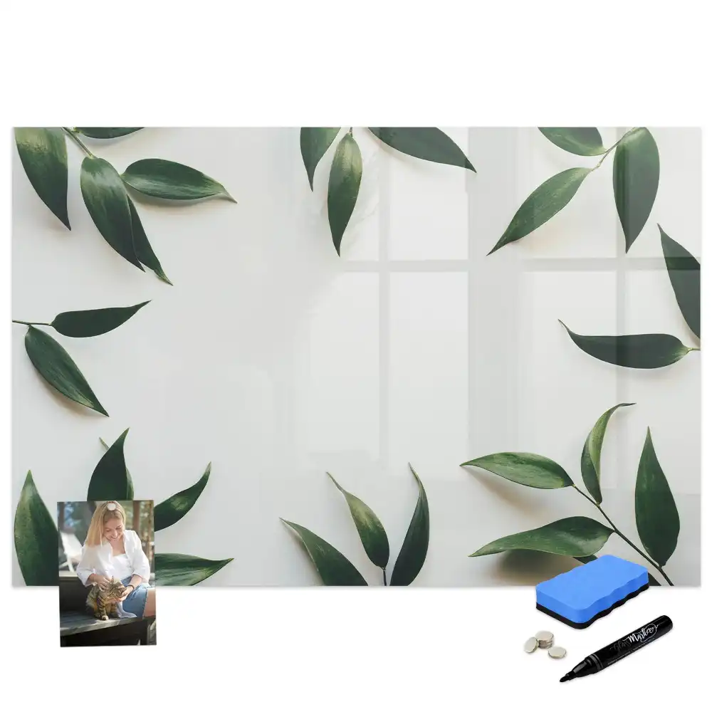 Tableau magnétique à dessiner motif couronne de feuilles