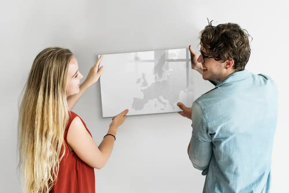 Tableau magnétique éducatif carte du continent européen