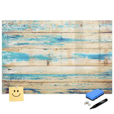 Tableau blanc magnétique effaçable à sec avec cadre en bois de chêne rayé