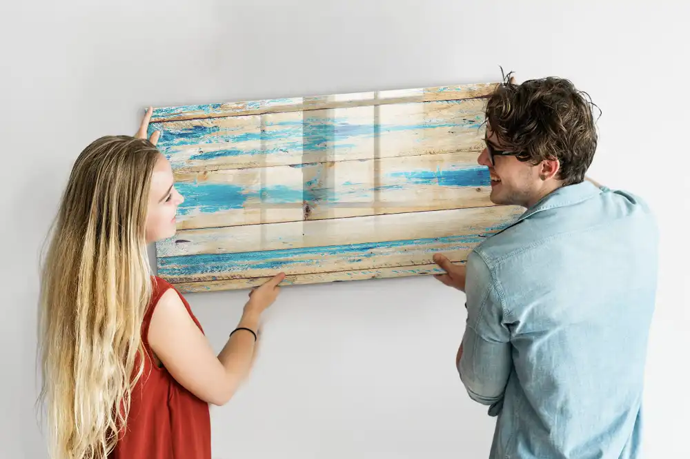 Tableau blanc magnétique effaçable à sec avec cadre en bois de chêne rayé