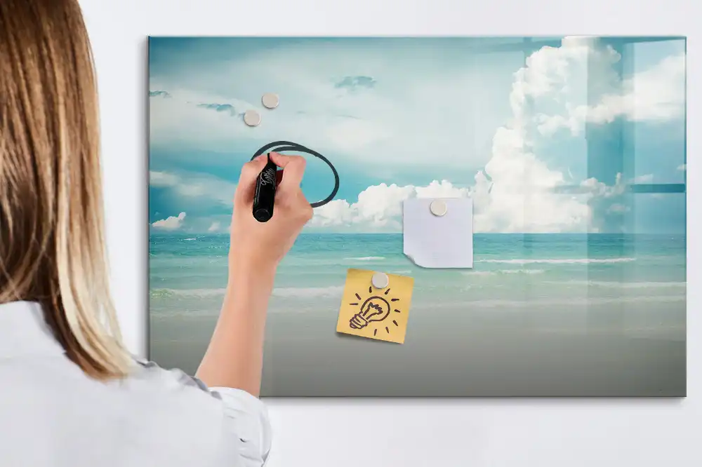 Tableau magnétique pour dessin motif horizon de la mer