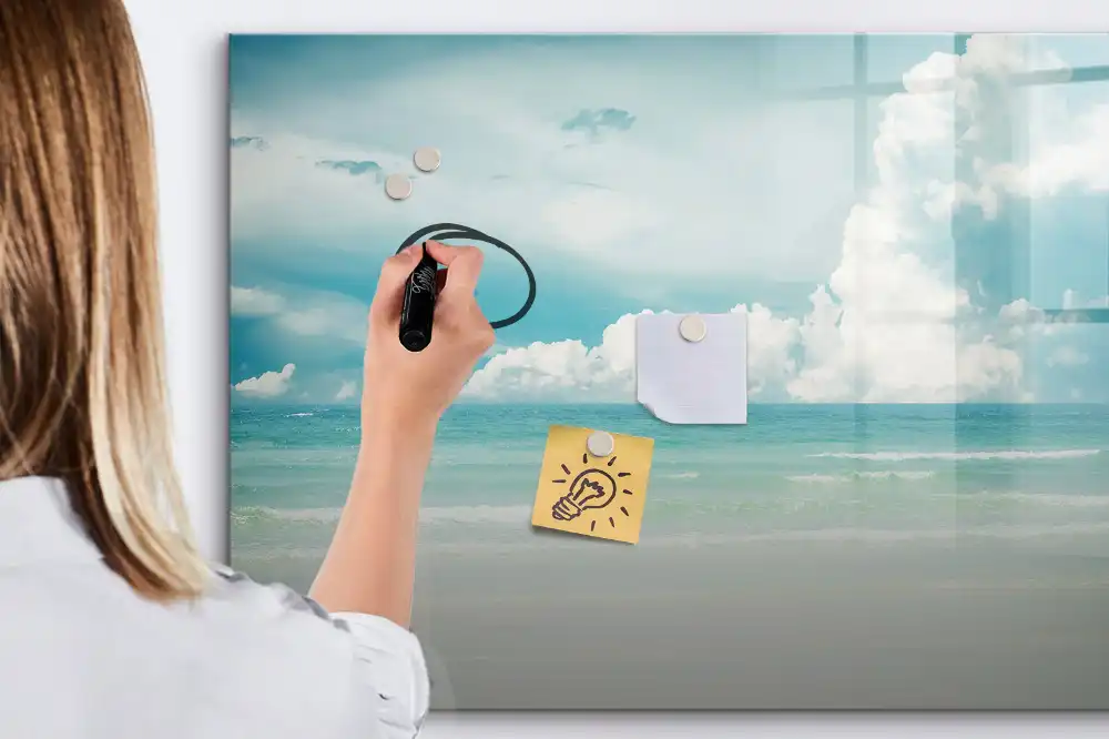 Tableau magnétique pour dessin motif horizon de la mer