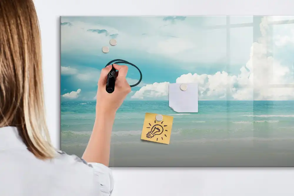 Tableau magnétique pour dessin motif horizon de la mer