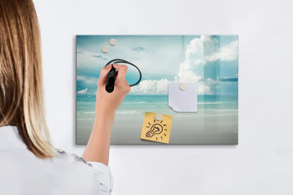 Tableau magnétique pour dessin motif horizon de la mer