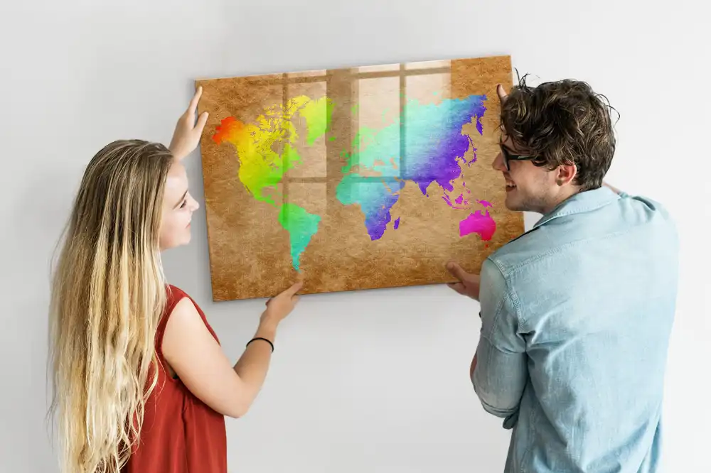 Tableau magnétique pour écriture globe