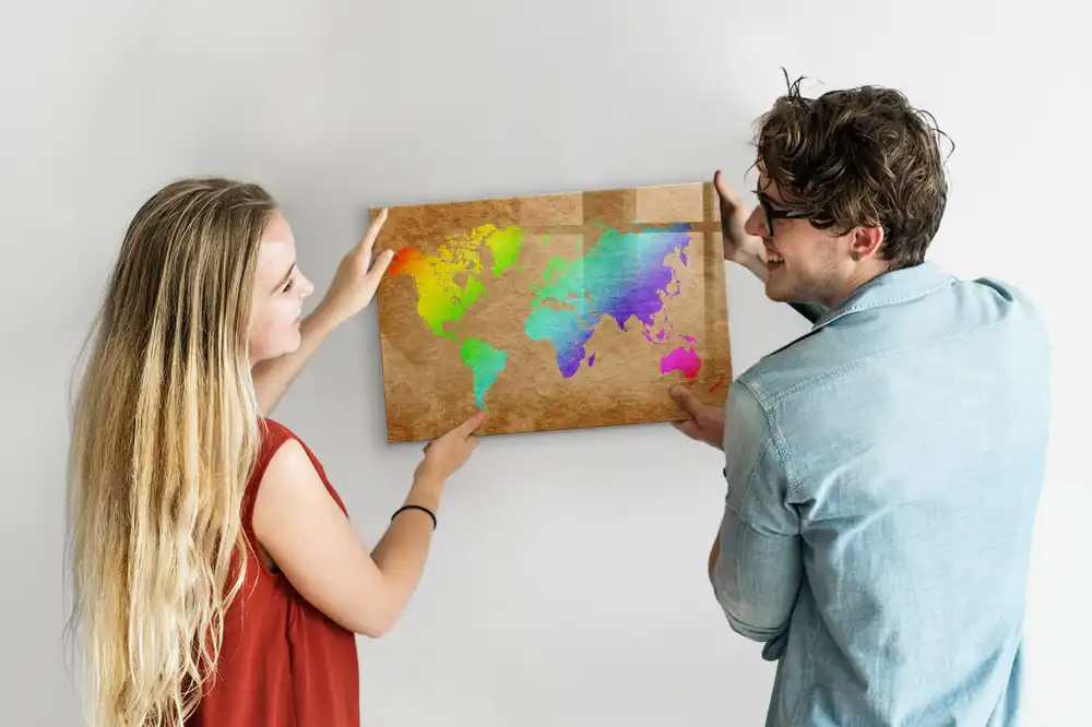 Tableau magnétique pour écriture globe