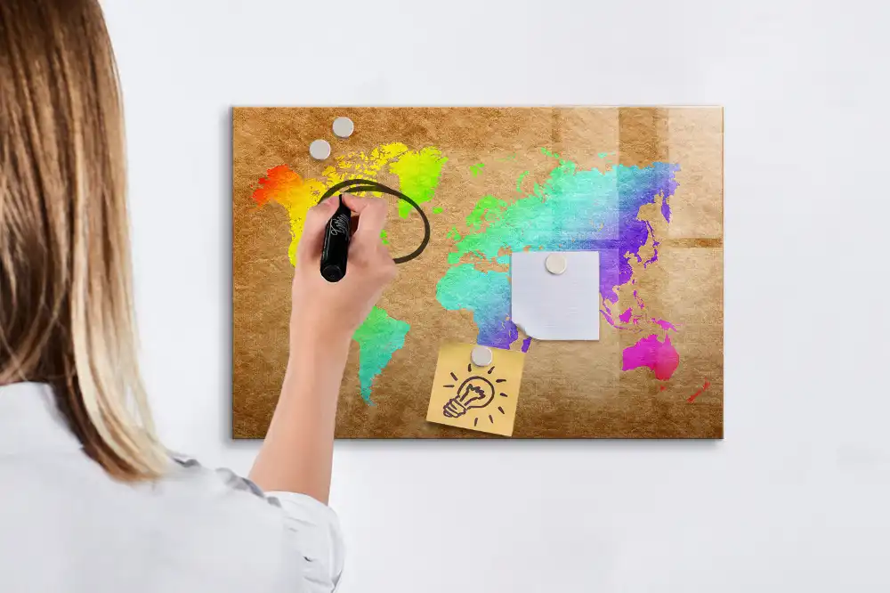 Tableau magnétique pour écriture globe