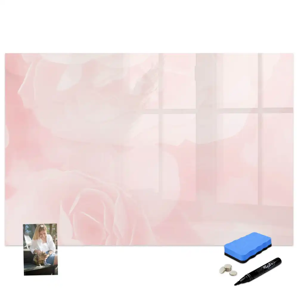 Tableau magnétique à dessiner motif jardin de roses en fleurs