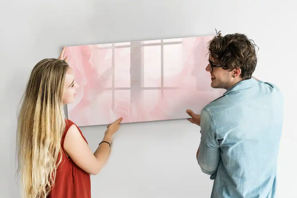 Tableau magnétique à dessiner motif jardin de roses en fleurs