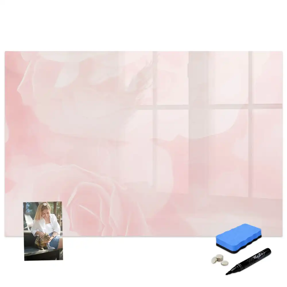 Tableau magnétique à dessiner motif jardin de roses en fleurs