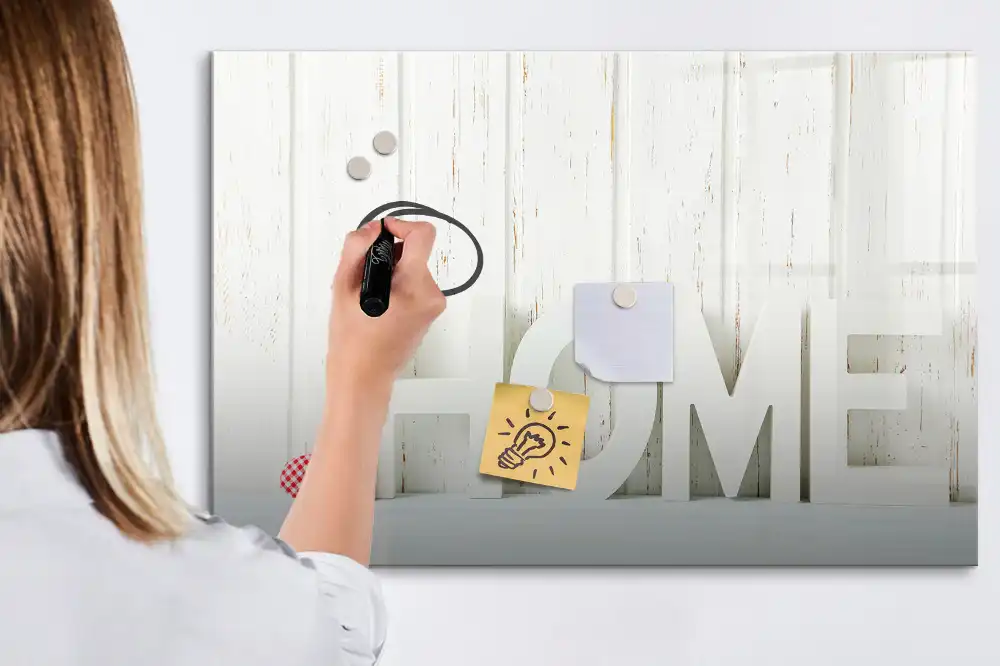 Tableau blanc magnétique effaçable à sec pour la maison et la famille