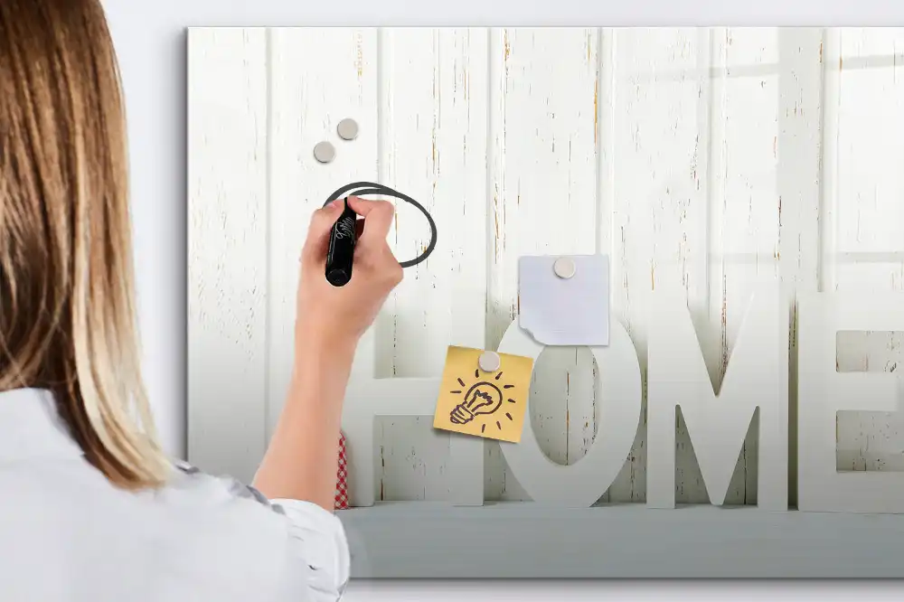Tableau blanc magnétique effaçable à sec pour la maison et la famille