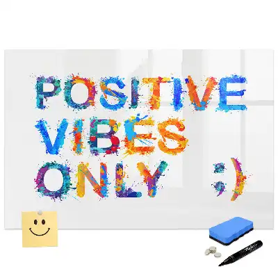 Tableau blanc magnétique effaçable à sec avec slogan motivant