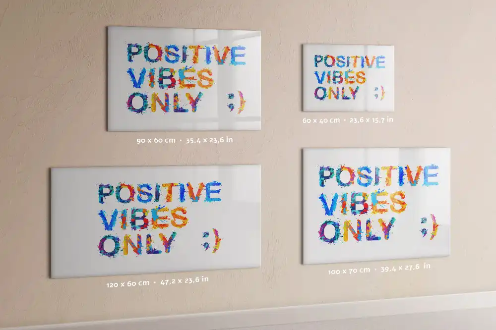 Tableau blanc magnétique effaçable à sec avec slogan motivant