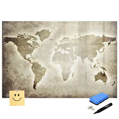 Tableau magnétique carte du monde à dessiner