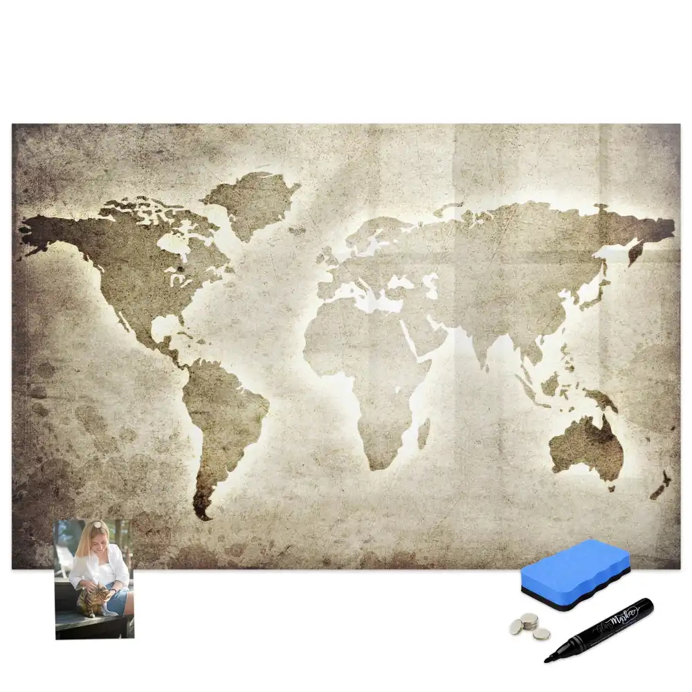 Tableau magnétique carte du monde à dessiner