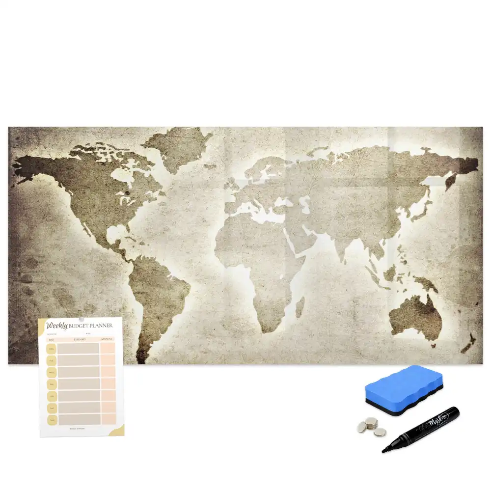 Tableau magnétique carte du monde à dessiner