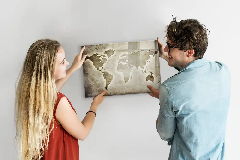 Tableau magnétique carte du monde à dessiner