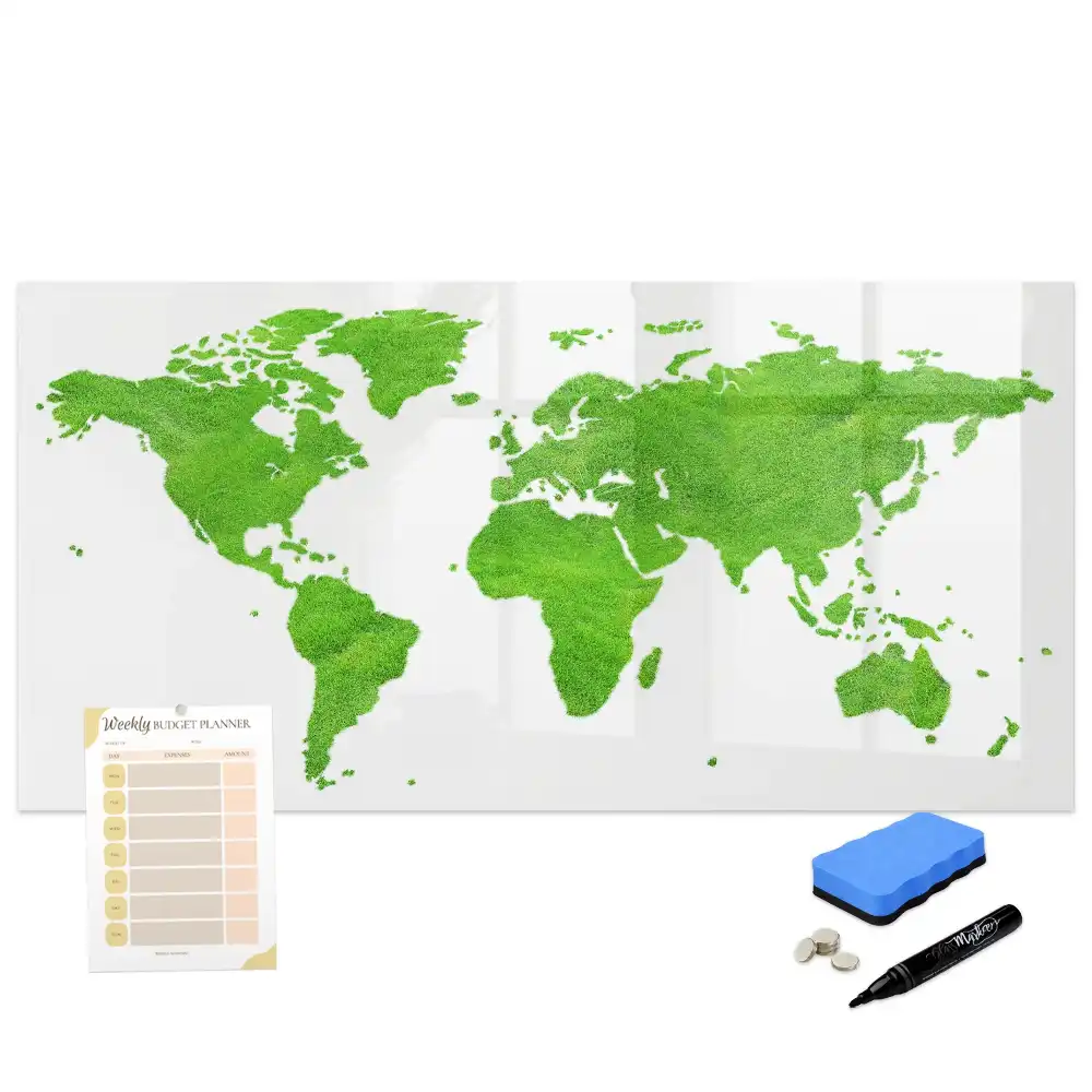 Tableau magnétique en forme de mappemonde pour enfants