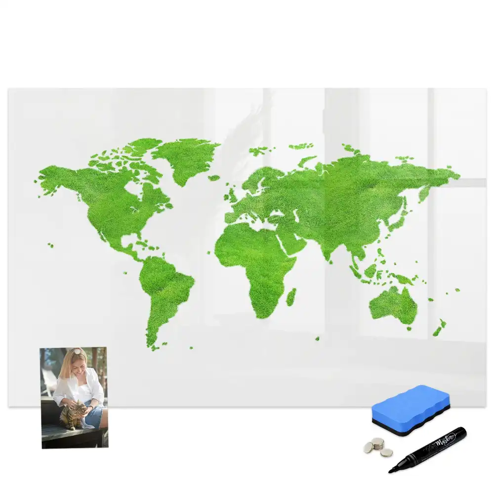 Tableau magnétique en forme de mappemonde pour enfants